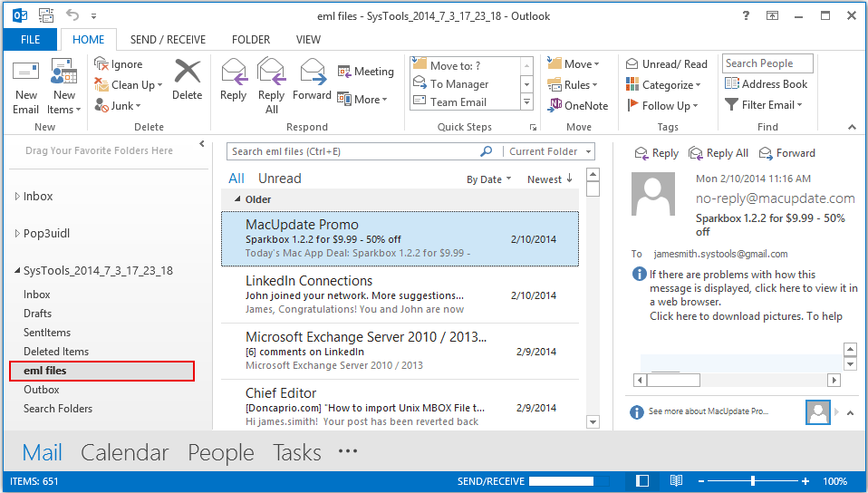 import olm into outlook